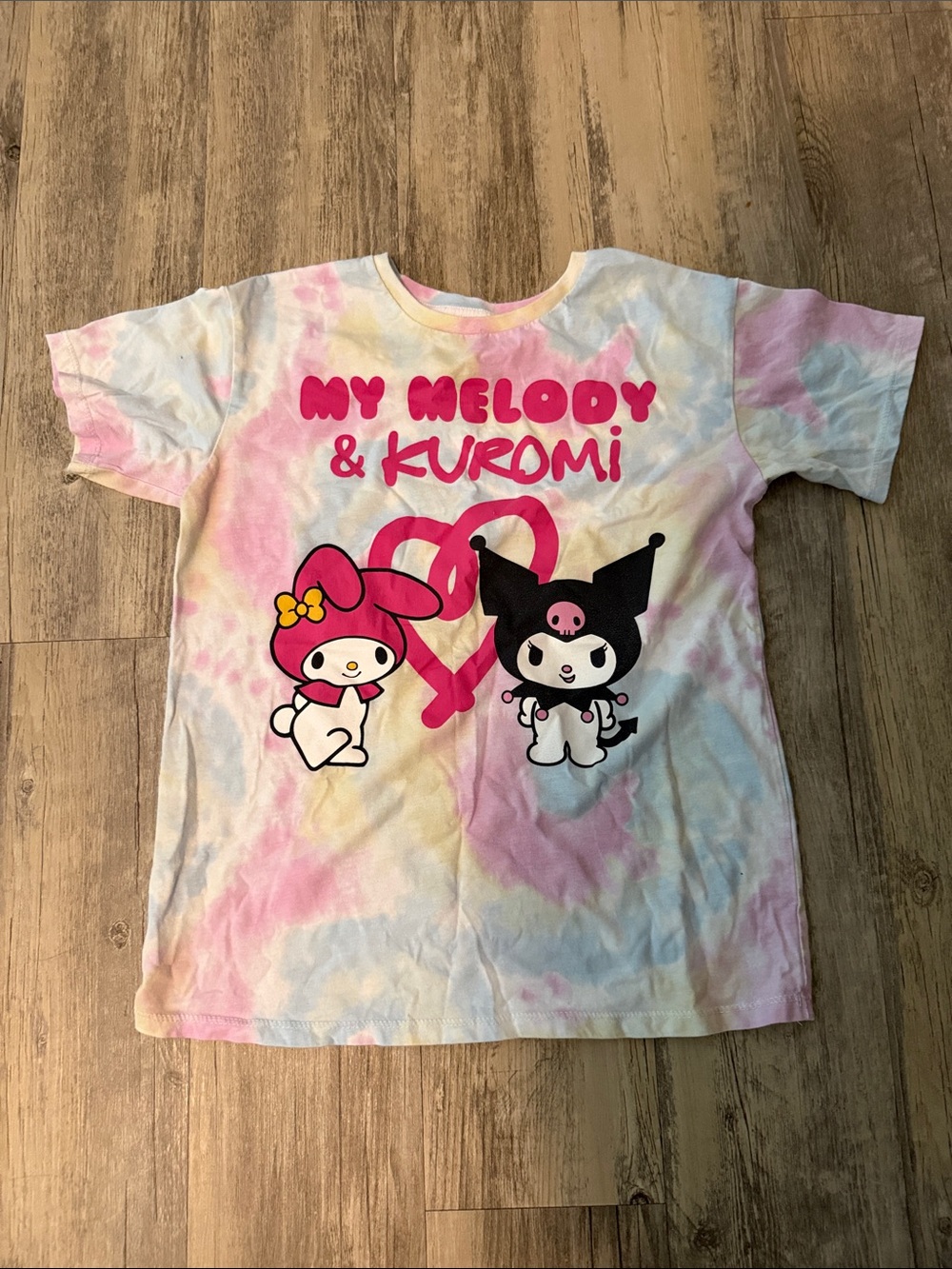 Sanrio My Melody & Kuromi Tie-Dye Tee - Pink, Cream